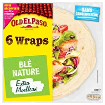 Old el paso, Wraps au blé nature x6