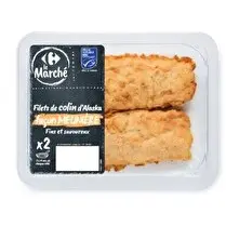 Carrefour, Filet de Colin d'Alaska meunière