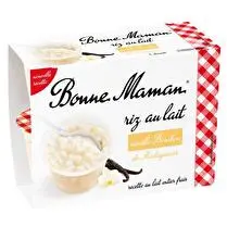 Bonne maman, Riz au lait vanille