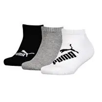 Puma, Socquettes quarter Garçon x 3 coloris Noir/ Gris/ Blanc, taille 27/30
