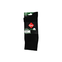 Kindy, Mi chaussette Jersey unie pur coton coloris noir, taille 39/42