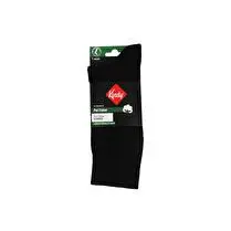 Kindy, Mi chaussette Jersey unie pur coton coloris noir, taille 43/46