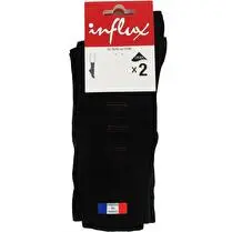 Influx, Mi Chaussettes rayures et baguettes x 2, Noir, 39/42