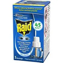 Raid, Recharge électrique liquide  45 nuits fenêtre ouverte