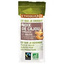 Ethiquable, Noix de cajou grillées salées Salvador/Ivoire/Inde BIO