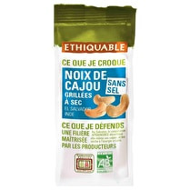 Ethiquable, Noix de cajou Salvador grillées à sec ss sel Salvador/Inde BIO