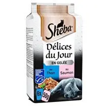 Sheba, Sachets fraîcheur en gelée aux poissons pour chat