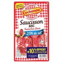 COCHONOU Saucisson sec -25% de sel  + 10% offert