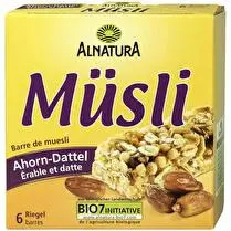 Alnatura, Barre de muesli, érable et datte BIO