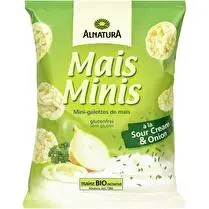 Alnatura, Mini-galettes de maïs sour cream & onion BIO