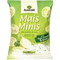 ALNATURA Mini-galettes de maïs sour cream & onion BIO
