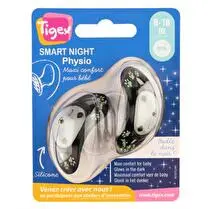 Tigex, Sucettes silicone x2 smart night - 6/18 mois panda phosphorescente