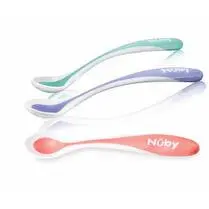 Nuby, Cuillère thermosensible a bord doux - à partir de 3 mois