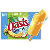 Oasis, Glaces à l'eau multifruits x10