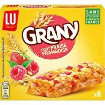 Lu, Barres de céréales fraise framboise x6