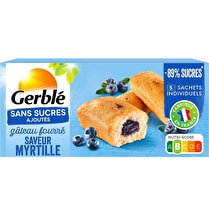 Gerblé, Gateaux fourrés aux myrtilles sans sucres ajoutés