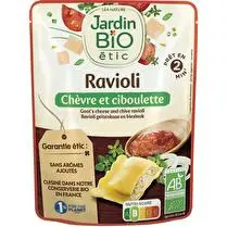 Jardin bio étic, Ravioli chèvre ciboulette BIO
