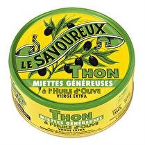 LE SAVOUREUX Mièttes généreuses de thon à l'huile d'olive