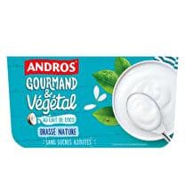 GOURMAND & VÉGÉTAL ANDROS Brassé végétal au lait de coco nature