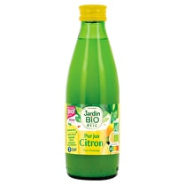 Jardin bio étic, Pur jus de citron Bio de Sicile - Bouteille en verre