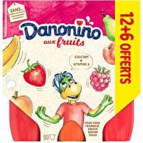 DANONE Aux fruits panachés - 12 + 6 pots offerts
