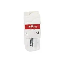 Influx, Mi Chaussettes Tennis x 3, Blanc, 47/48
