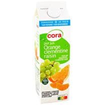 CORA Pur jus orange, clémentine et raisin blanc