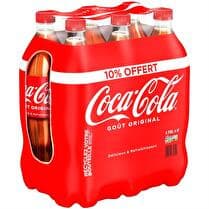 COCA-COLA Soda à base de cola goût original  10% offert