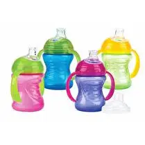 Nuby, Tasse antigoutte avec anse 240ml, coloris assortis