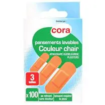 Cora, Pansements lavables couleur chair 3 tailles