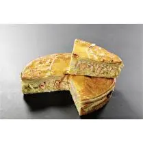 Traiteur de La Thur, TOURTE AU SAUMON SUR FONDUE DE POIREAUX