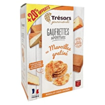 Trésors gourmands, Gaufrettes apéritives Maroilles gratiné - 60 g +20% offert