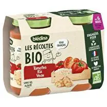 Blédina, Tomates riz veau dès 6 mois