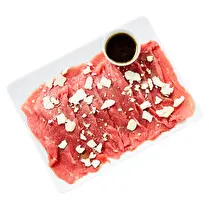Votre boucher propose, Produit élaboré : Carpaccio huile d'olive citron  parmesan
