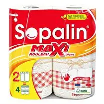 Sopalin, Essuie-tout sur mesure décoré 2 rouleaux = 4 rouleaux
