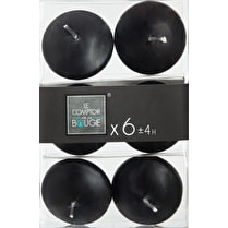 Le comptoir de la bougie, Bougies flottantes x6 noires