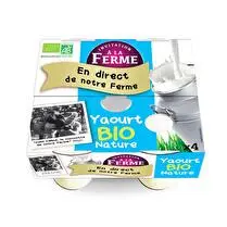 Invitation à la ferme, YAOURT NATURE BIO 4X125G FERME