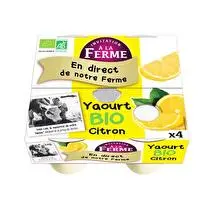 Invitation à la ferme, Yaourt bio au citron