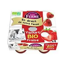 Invitation à la ferme, Yaourt bio à la fraise