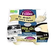 INVITATION À LA FERME Riz au lait bio nature