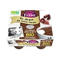 Invitation à la ferme, Crème dessert bio au chocolat de St-Domingue