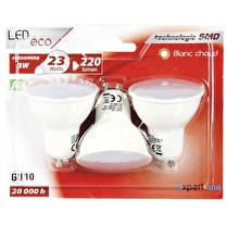 Cogex, Ampoule led  GU10, 3w, ampoules économique   x 3