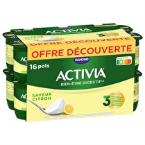 Activia, Yaourt au bifidus saveur citron 12 + 4 offerts