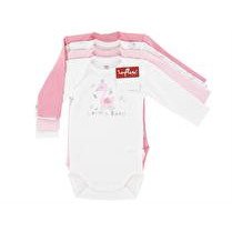 INFLUX Body Manches longues Fille Lovely Baby, Blanc/rose, 6 mois