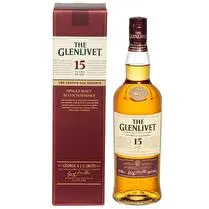 THE GLENLIVET FRENCH OAK, Speyside single malt scotch whisky 15 ans avec étui