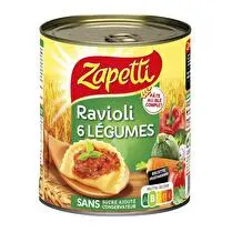 Zapetti, Ravioli 6 légumes