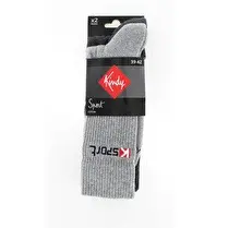 Kindy, Mi-Chaussettes Sport semelle bouclette x 2, Gris, 39/42