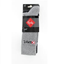 Kindy, Mi-Chaussettes Sport semelle bouclette x 2, Gris, 43/46