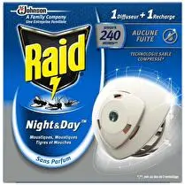Raid, Diffuseur night & day Mouches moustiques tigres