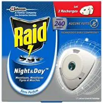 Raid, Recharges night & day  Mouches moustiques tigres